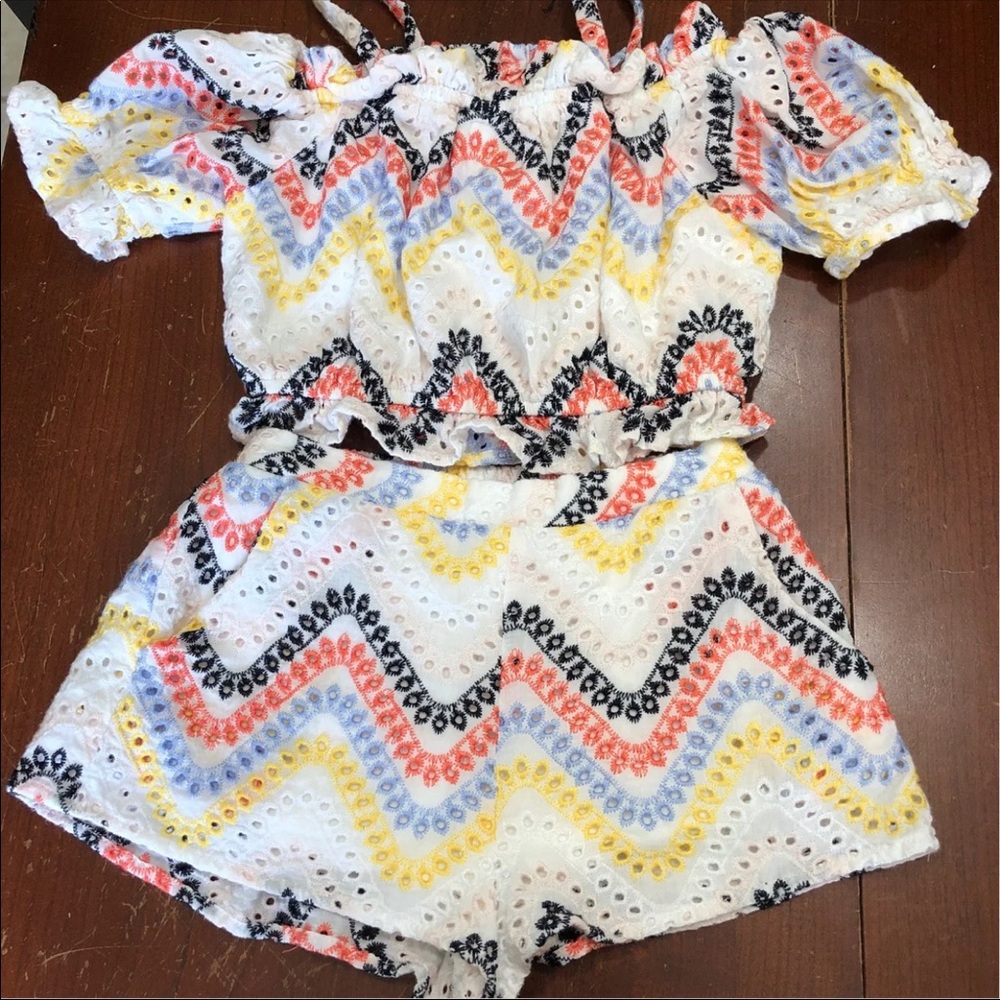 2pc Love Daisy Girls Short Set Sz Small